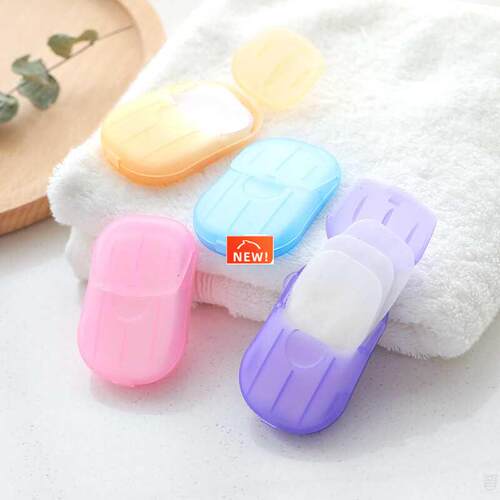 Disposable soap tablet box soap paper portable hand washing