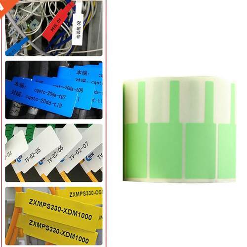 500Pcs Cable Sticker 3.30x1.02in Oil-proof Tear-resistant PC
