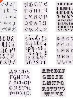 1/8pcs Alphabet Letter Number Silicone Clear Seal Stamp DIY