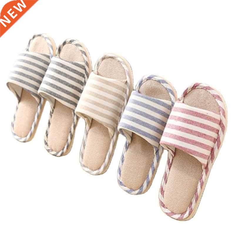 Woen Indoor Slippers Floor Flat Shoes Spring Autun Linen F