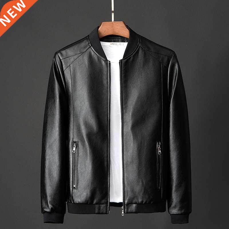 Men's jackets leather bomber jacket leather for men'图片