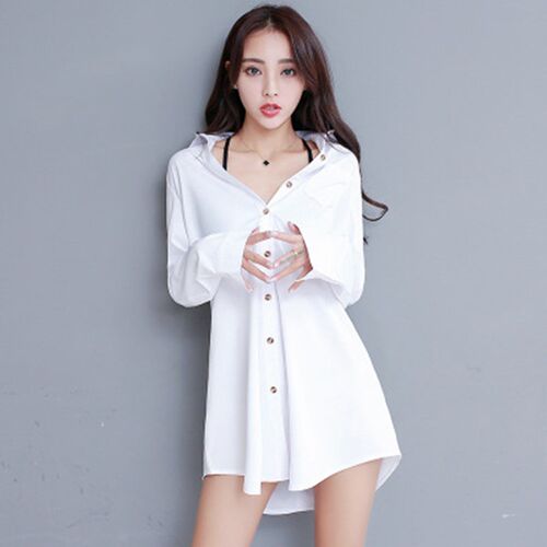 White Shirt Women's Blouse 2020 Long Sleeve Autumn Blusas Pl
