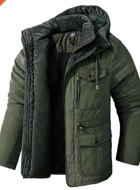 Men	s Thicken Warm Winter Jacket Cashmere Fleece Inner Co