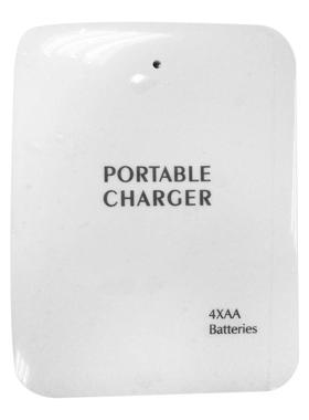 4XAA emergency charge cover AA charger batteres N-MH whte