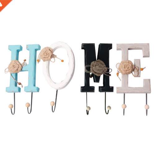 Coat Hook Retro Kitchen Storage Wood Hanger Towel Bathroom H