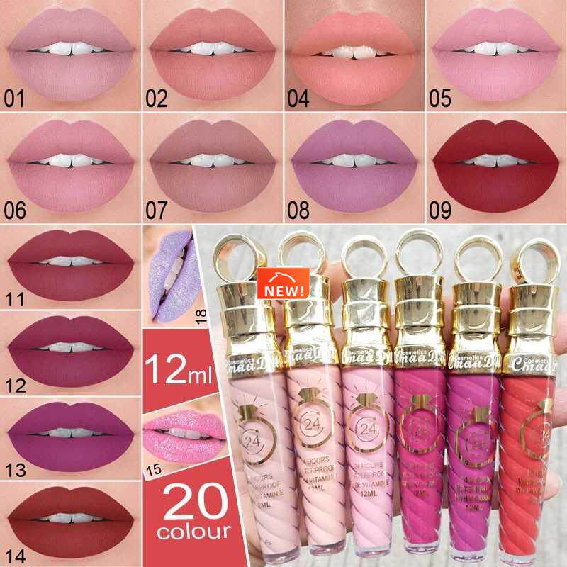 Makeup Lips Matte Liquid Lipstick Long Lasting Waterproof Se