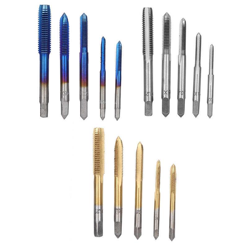 5pcs M M4 M5 M6 M8 Thread Tap Bit Manual Screw Thread Tap T