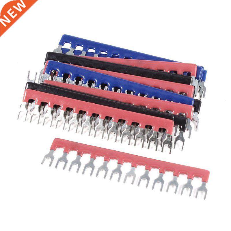 15 Pcs 400V 10A Fork Shape 12 Positions Barrier Terminal Blo