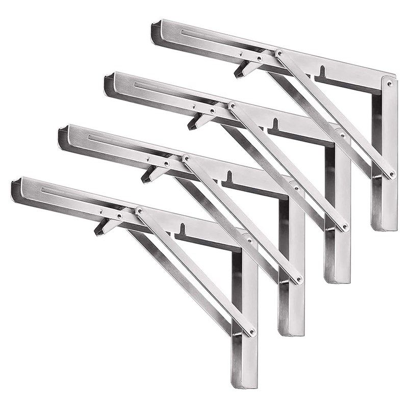 Folding Shelf Brackets 8 Inch Heavy Duty Stainless Steel Col