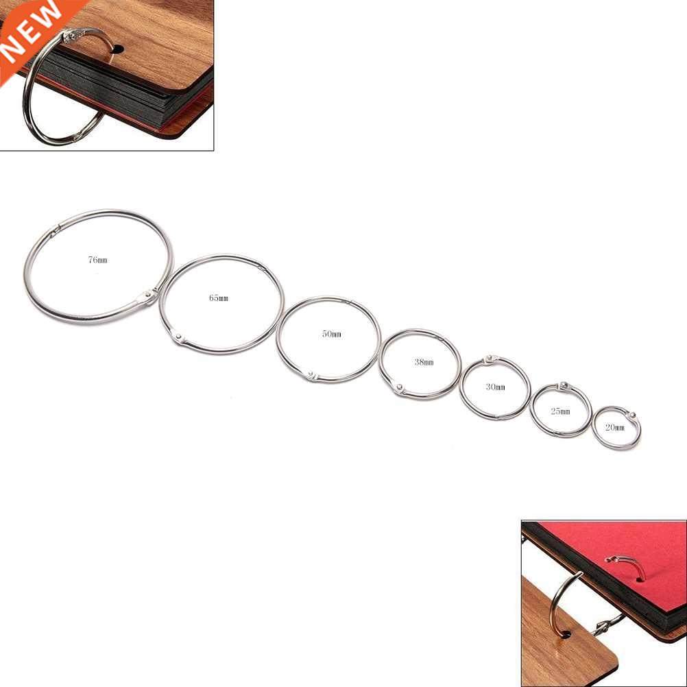 10 Pcs/lot silver loose-leaf Metal Split Hinged Rings Scrapb