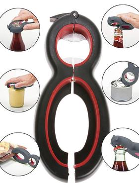 6 in 1 Multi Function Twist Bottle Opener All in One Jar Gri