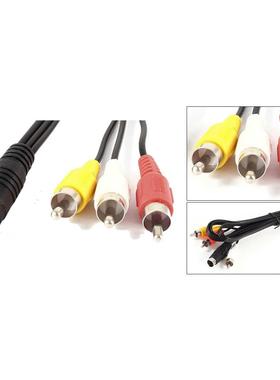 1.5M 4.9ft 3 RCA Male to 4 Pin SVideo Male TV PC Conversion