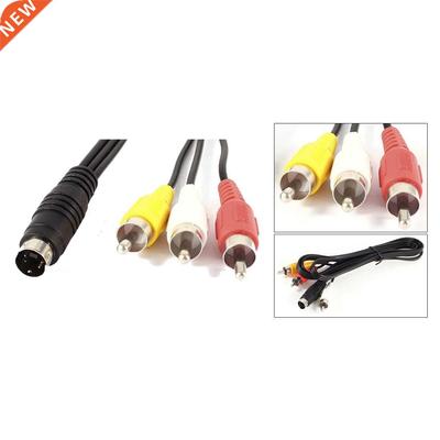 1.5M 4.9ft 3 RCA Male to 4 Pin SVideo Male TV PC Conversion