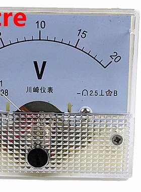 1PCS 85C1 20V Analogue DC Voltage Needle Panel Meter Voltmet