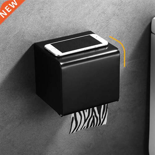 Double Outlet Waterproof Wall Mount Toilet Paper Holder Shel