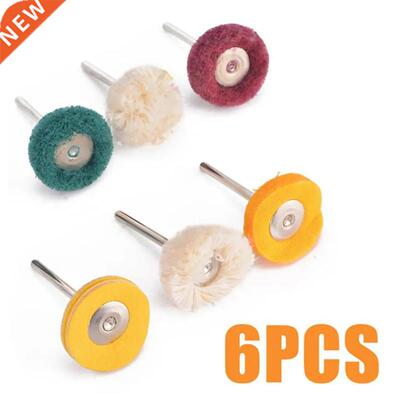 6Pcs/Set 3mm Shank Wool Felt Grinding Sanding Head Abrasive