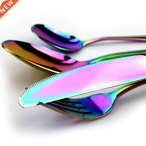 Creative Stainless Steel Colorful Cutlery Set 1pc Rainbow Di
