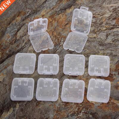 10pcs/lot Transparent Standard SD SDHC Memory Card Case Hold