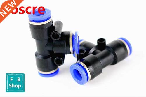 High Quality 5 Pcs/Lot Pneumatic Equal Tee Connector PE Plas