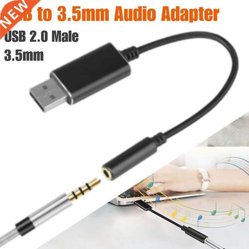 New Arrival USB to 3.5mm Aux Headphone Jack Cable Audio Adap