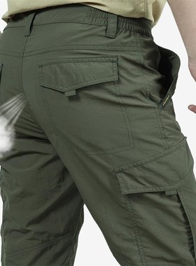 Men's Lightweight Tactical Pants Breathable Summer Casual Ar