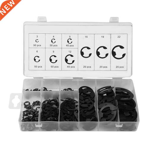 300pcs Screw Washer Metal E Type Retaining Ring Circle Tweez
