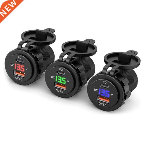 IP66 Water Proof 12V DC Power Delivery QC.0 Dual Type-c 5V