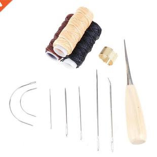 Thread Hand DIY Thimble Awl Waxed Needles Sewing set 12pcs