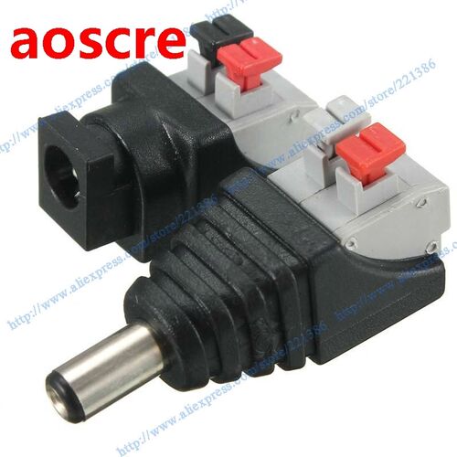 10pair DC Power Male Female 5.5X 2.1mm Connector Adapter Plu