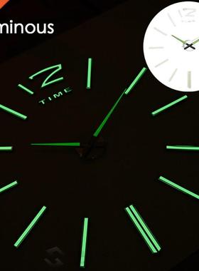 3D Luminous Real Big Wall Clock Rushed Mirror er Diy Living