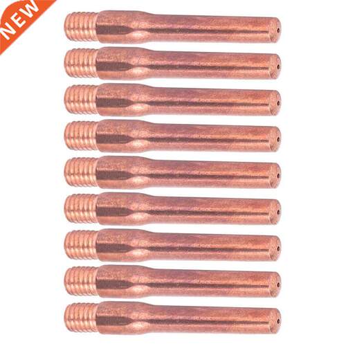 10Pcs Welding Contct Tips Red Copper M6 Conductive Nozzles