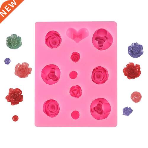 Silicone Cake Molds Candy Mold Flower Heart Shaped Non-stick