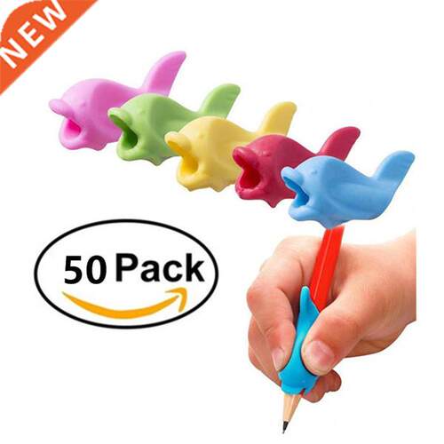 50pcs/pack Silicone Pencil Grips Ergonomic Writing Claw Aid,