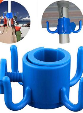 Plastc 4-prongs Beach Umbrella Hangng Hook For Towel Camer