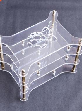 3-layer Transparent Acrylc Case Clear Shell Enclosure wth