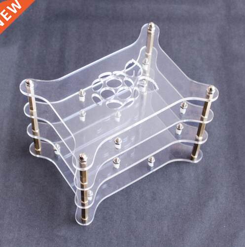 3-layer Transparent Acrylc Case Clear Shell Enclosure wth