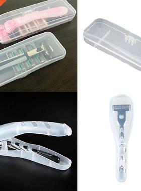 Men's Shaver Storage Box Transparent Plastic Razor B