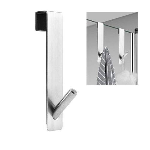 5 Extended Shower Door Hook for Hanging Clothes Towels Bath