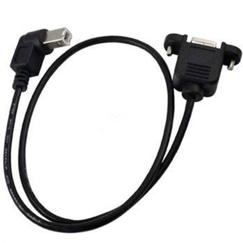 0.5M 90 degree right angled US  Male to Female Panel Mount