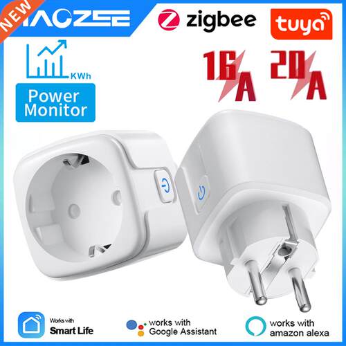 Smart Zigbee Plug 16A/20A EU Outlet 680W Power Meter Compat