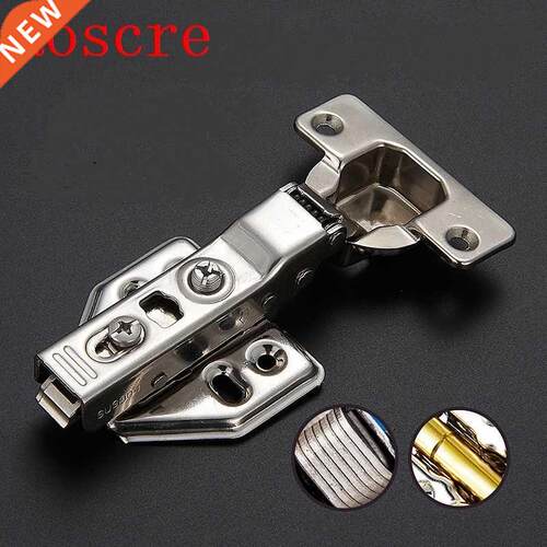 2pcs Stainless Steel Door Hydraulic Hinges Plate No-Drilling