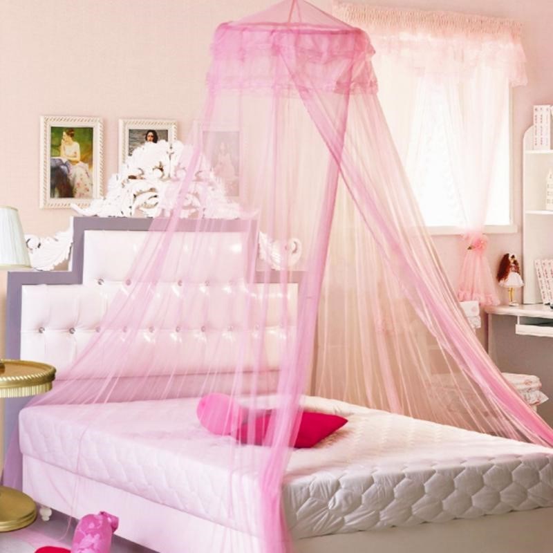 New Bed Mosquito Netting White Elegant Mesh Canopy Princess