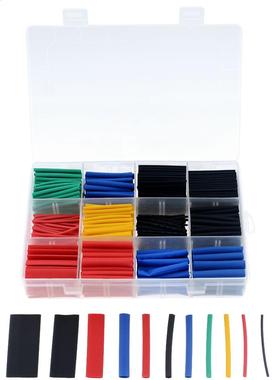 560PCS/Box 2:1 Polyolefin Heat Shrink Wrapped Shrinking Insu