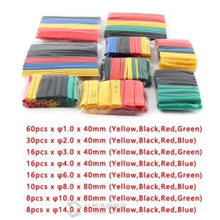 *164pcs/Set Heat Shrink Tue Heat Shrinkage Polyolefin Shrin