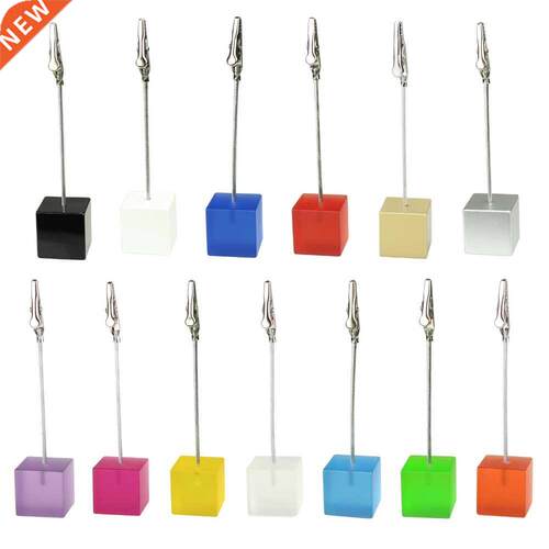 Color Cube Stand Alligator Wire Photo Clip,Memo Card Holder,