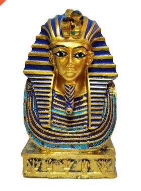 Vintage Egyptian Ancient Cleopatra Pharaoh Coffin Resin Figu