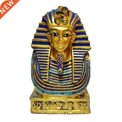Vintage Egyptian Ancient Cleopatra Pharaoh Coffin Resin Figu