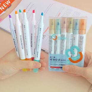 Pack of 6 Colors Portable Highlighters Marker Pen Ideal for
