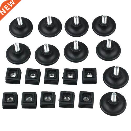 10 Sets 45mm Base Dia Adjustable Leveling Foot 25mmx25mm Squ