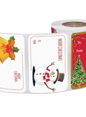 250pcs/roll Christmas Gift Name Tags XMAS Stickers 6 Designs
